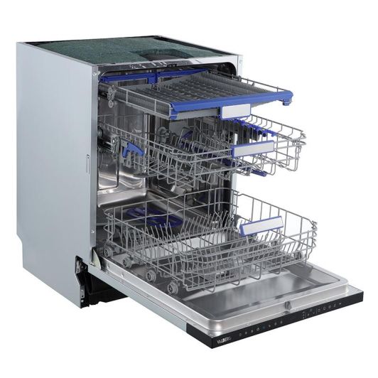 Lavavajillas Integrable 60cm, 14 servicios, 3a bandeja, Apertura Automática, Lavado Intense Wash,  VALBERG