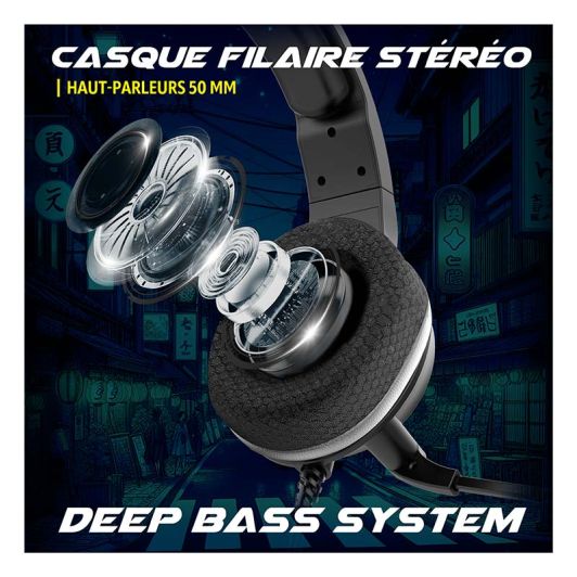Auriculares Gaming AKUMA SEINEN H04 Negros Cable Jack 3.5mm