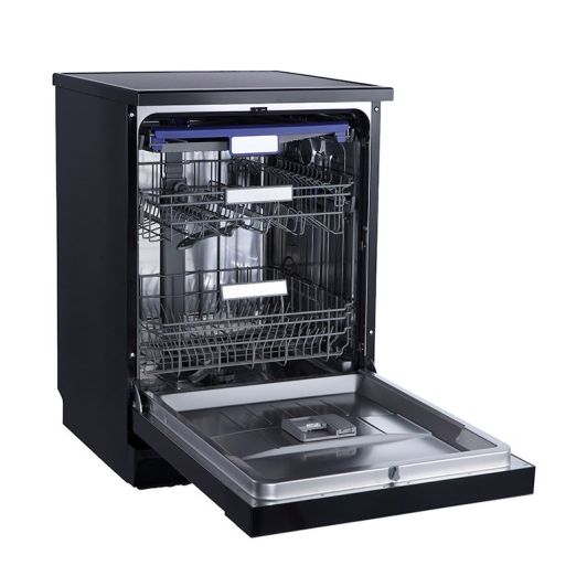 Lavavajillas 60cm, 14 servicios, Apertura Automática, 3a bandeja, VALBERG 14S40 B DXAD929C V3 Negro Mate 