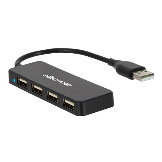 HUB USB-A de 4 puertos Edenwood USB 2.0 – Alta velocidad 480 Mbps