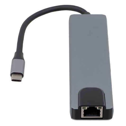 Hub USB-C 6 en 1 de Edenwood con HDMI, RJ45, USB 3.0 y USB-C PD