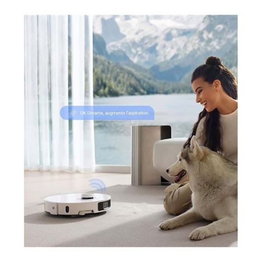 Aspiradora robot DREAME 19000Pa Fregasuelos IA Doble Láser Blanco L40S PRO ULTRA WHITE