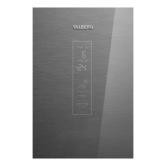 Frigorífico Combi No Frost VALBERG 338L Cristal Gris 185cm 35dB Clase C
