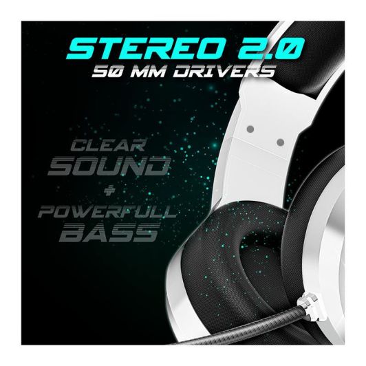 Auriculares Gaming SPIRIT OF GAMER Pro H8 RGB Blancos Jack 3.5mm