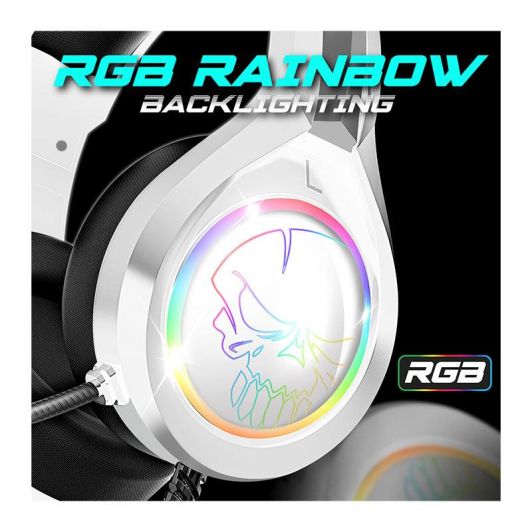 Auriculares Gaming SPIRIT OF GAMER Pro H8 RGB Blancos Jack 3.5mm