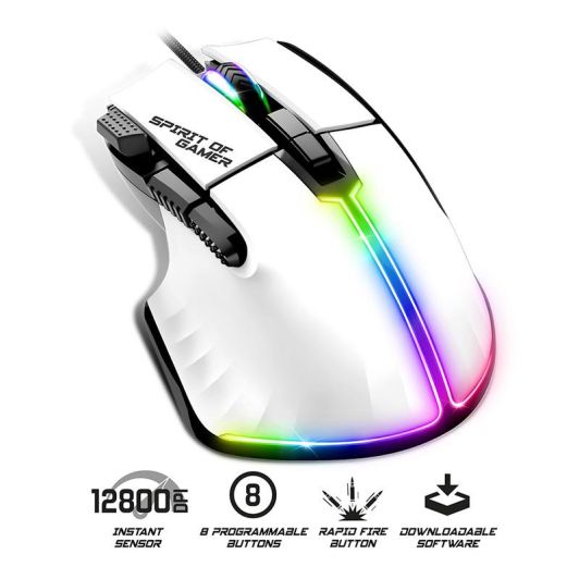 Ratón Gaming SPIRIT OF GAMER PRO-M5 con Cable USB 3200 DPI RGB