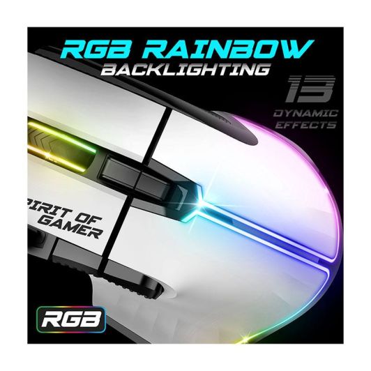 Ratón Gaming SPIRIT OF GAMER PRO-M5 con Cable USB 3200 DPI RGB