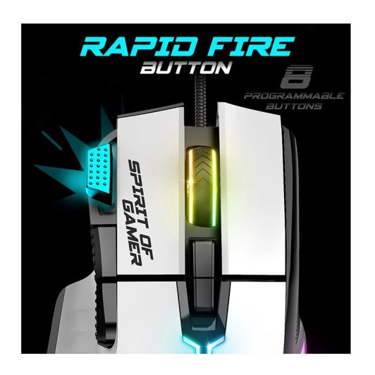 Ratón Gaming SPIRIT OF GAMER PRO-M5 con Cable USB 3200 DPI RGB