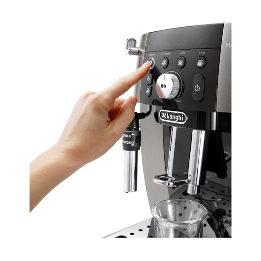 Cafetera Superautomática, 15 bares, 2 tazas, panel táctil, Espumador de leche,DELONGHI ECAM250.33.TB MAGNIFICA 