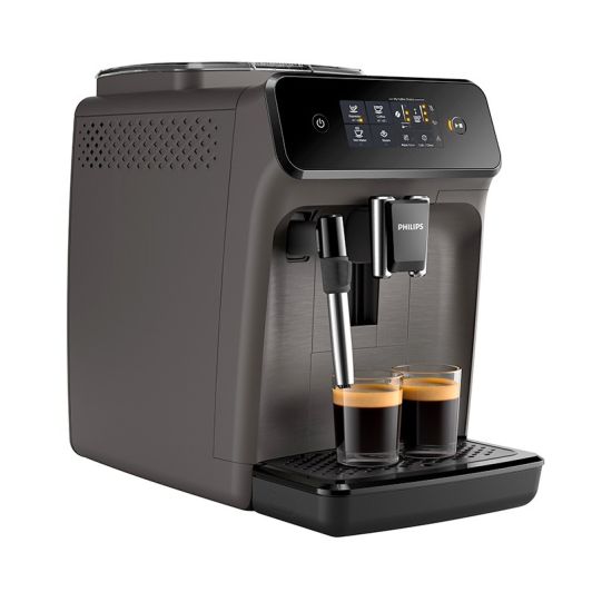 Cafetera Superautomática, 15 bares, 2 tazas, pantalla táctil, espumador de leche, PHILIPS Serie 1200 EP1224/00