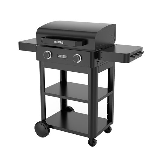 Barbacoa Eléctrica VALBERG con Soporte y Estante 2300W BBQ5233