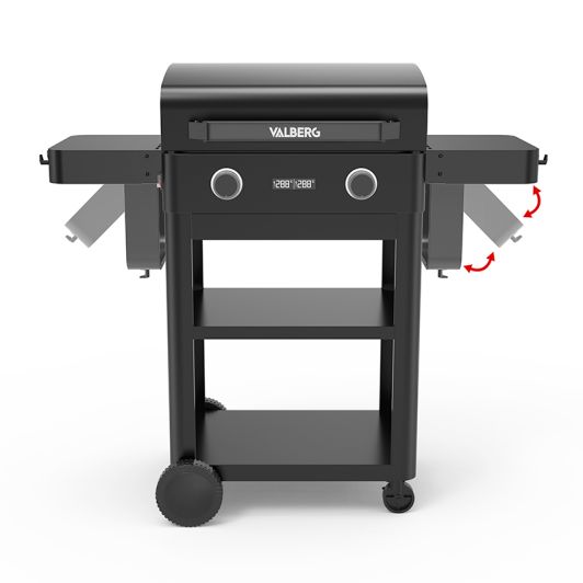Barbacoa Eléctrica VALBERG con Soporte y Estante 2300W BBQ5233
