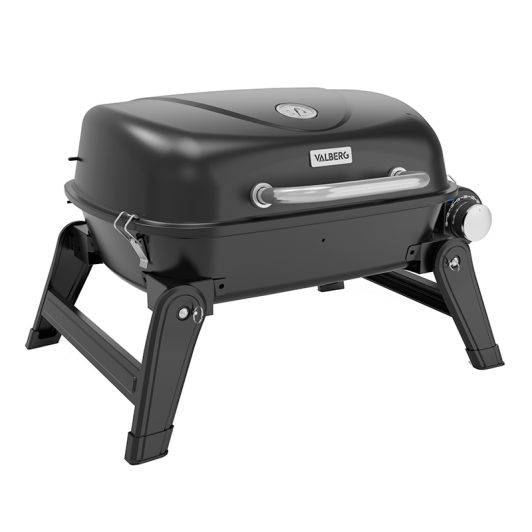 Barbacoa Eléctrica Portátil VALBERG Tapa con termostato y Patas plegables 2200W ELEC-VAL-PORT4737