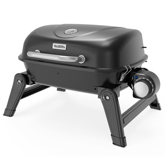 Barbacoa Eléctrica Portátil VALBERG Tapa con termostato y Patas plegables 2200W ELEC-VAL-PORT4737