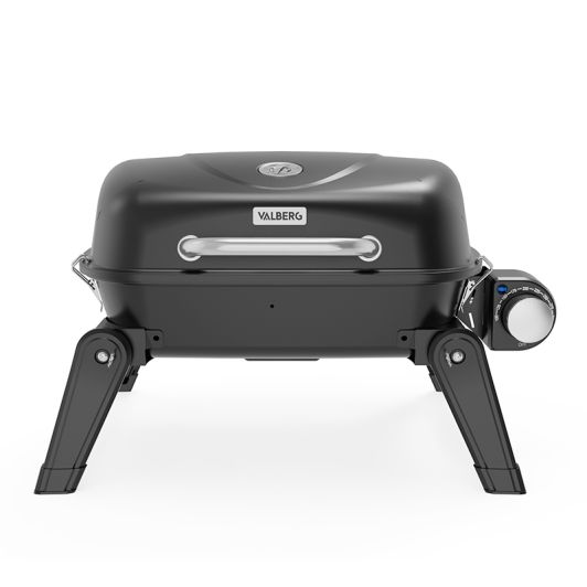 Barbacoa Eléctrica Portátil VALBERG Tapa con termostato y Patas plegables 2200W ELEC-VAL-PORT4737