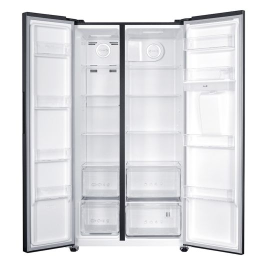 Frigorífico americano, No Frost, 529L, dispensador de agua, Clase D, Inox, VALBERG SBS 529 WD D X742C2