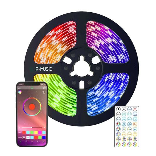 Tira LED conectada R-MUSIC RGB de 3 m