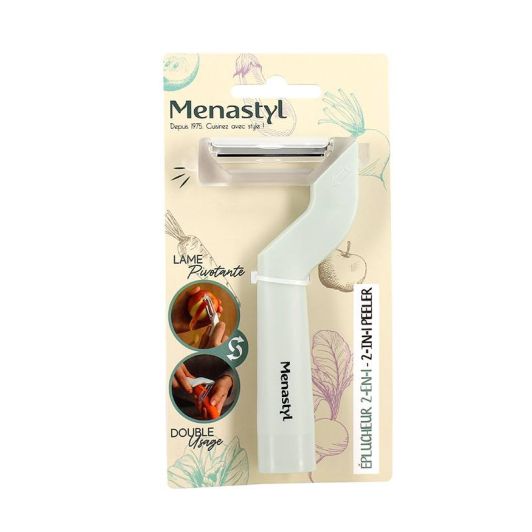 Pelador MENASTYL 2 en 1 con cabezal giratorio