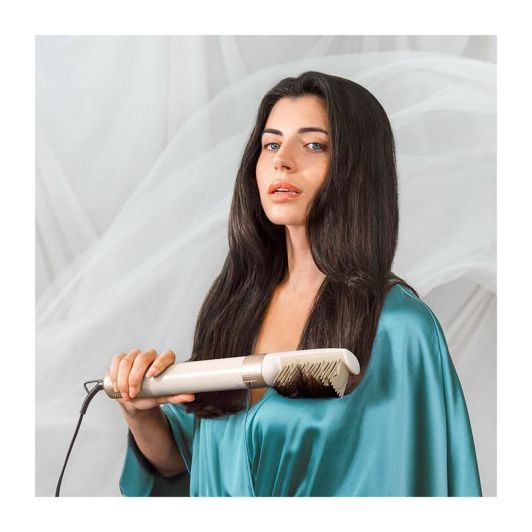 Cepillo de Aire Caliente Secador Moldeador 1400W CECOTEC Coanda anti frizz Cerámica Keratina Champagne AirGlam 10in1