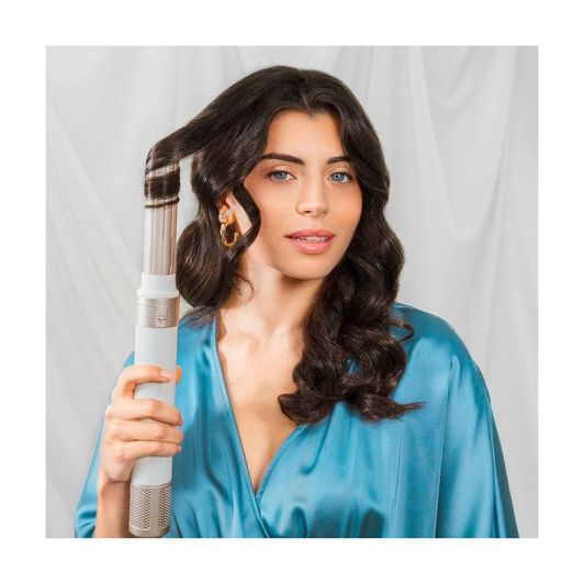 Cepillo de Aire Caliente Secador Moldeador 1400W CECOTEC Coanda anti frizz Cerámica Keratina Champagne AirGlam 10in1