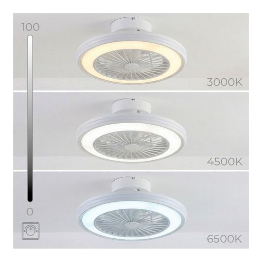 Ventilador de Techo Luz RGB INNOVAGOODS V0104044 Blanco