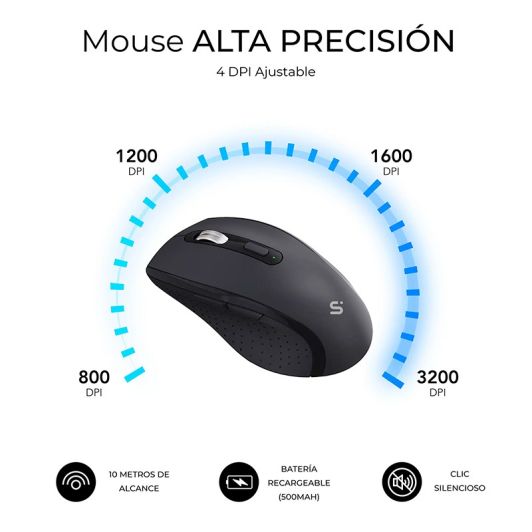 Pack Teclado y Ratón Inalámbrico SUBBLIM Office Pro Español USB