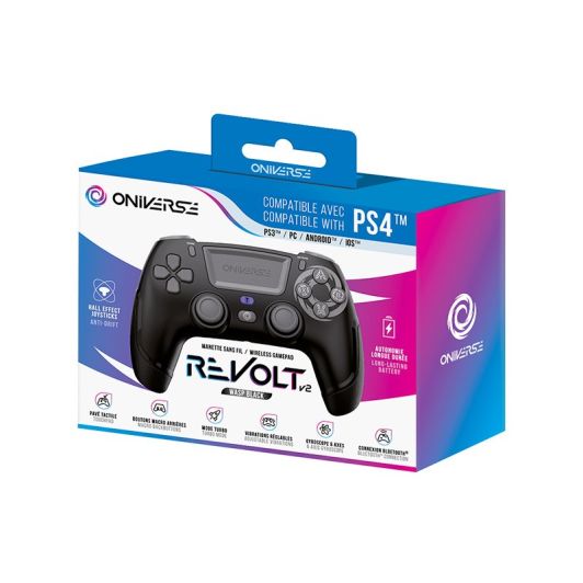 Mando inalámbrico PS4 ONIVERSE Revolt V2 - Negro