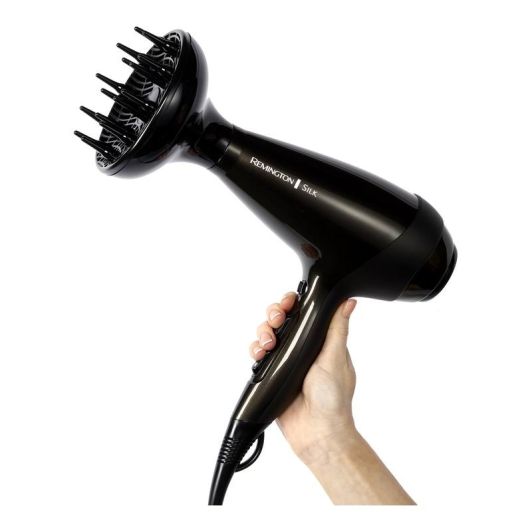 Secador REMINGTON 2400W Iónico con Rejilla Cerámica Función Turbo Color Negro AC9095