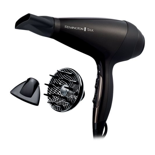 Secador REMINGTON 2400W Iónico con Rejilla Cerámica Función Turbo Color Negro AC9095