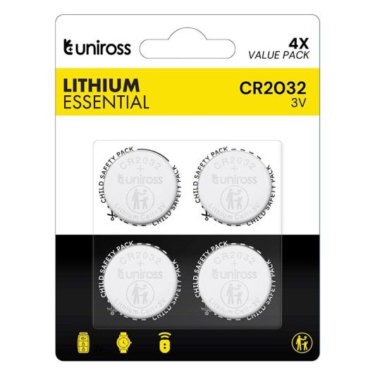 Pila UNIROSS CR2032 x4