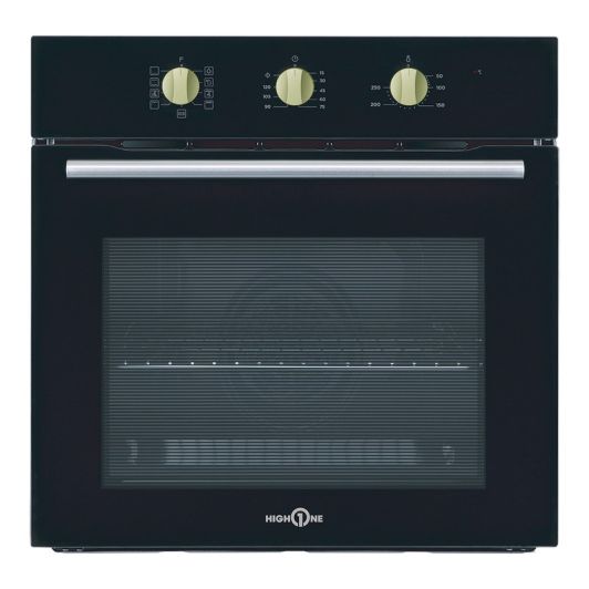 Horno de encastre 65L, 3000w, calor envolvente, limpieza manual HIGH ONE