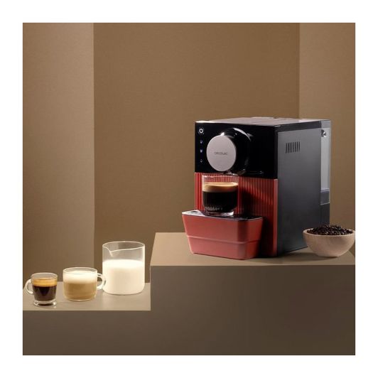 Cafetera Superautomática Compacta, 19 bares, 1350w, CECOTEC Cremmaet Cube roja