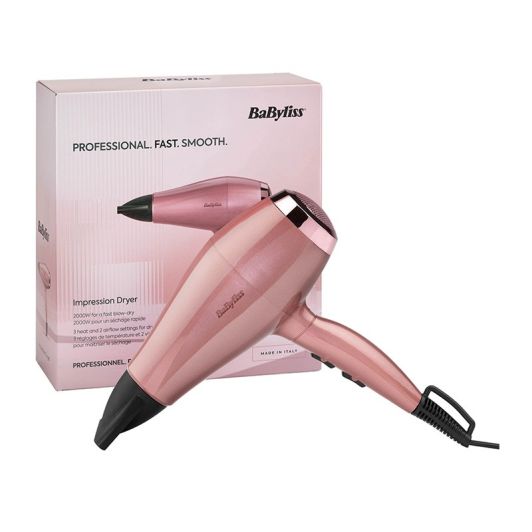 Secador de Pelo BABYLISS 2000W Motor HTDC Rose Petl Blush 5913PE