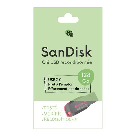 Memoria USB SANDISK Cruzer de 128 GB reacondicionada