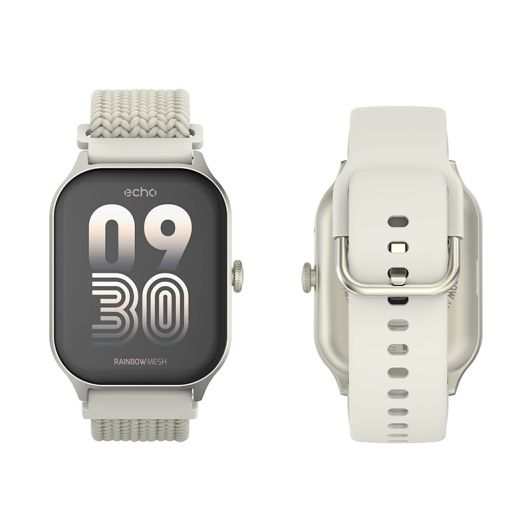 Reloj inteligente Echo Rainbow Mesh blanco - 2 correas