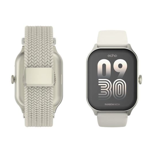 Reloj inteligente Echo Rainbow Mesh blanco - 2 correas