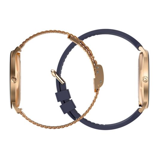 Reloj inteligente ECHO Rainbow Sunset, azul - oro rosa - 2 correas