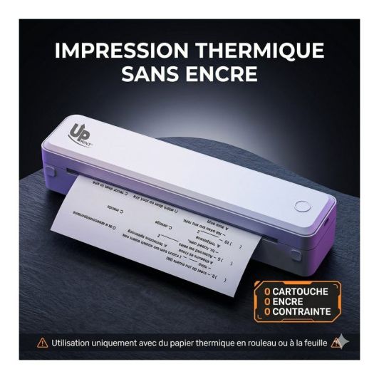 Impresora Portátil Térmica Upprint U8 A4 Bluetooth Sin Tinta Color Negro