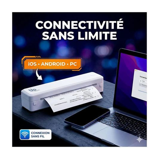 Impresora Portátil Térmica Upprint U8 A4 Bluetooth Sin Tinta Color Negro