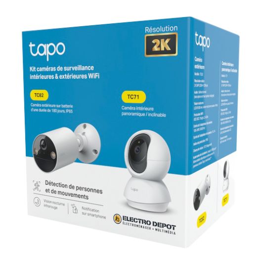 Pack de cámaras de vigilancia TP LINK TC82 + TC71 para interior y exterior 