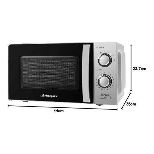 Microondas sin Grill 20L ORBEGOZO MI 2118 700W Plata 