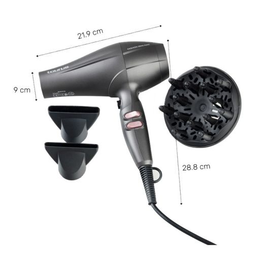 Secador de pelo 2600W TAURUS Iónico 2 Velocidades 3 Temperaturas Fashion 2600 Ionic