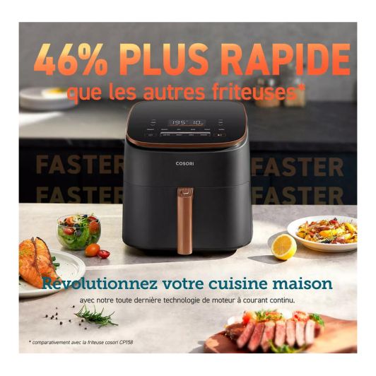 Air Fryer Turbo Blaze 6L, Freidora de Aire sin Aceite 9 en 1, Doble Resistencia, 1725w,Cosori 