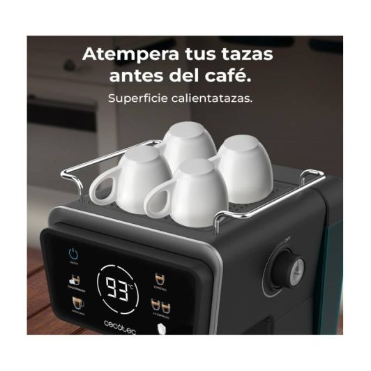 Cafetera Expresso 20 bares, 1350w, bebidas frias y calientes, CECOTEC Power Espresso Touch ColdBrew