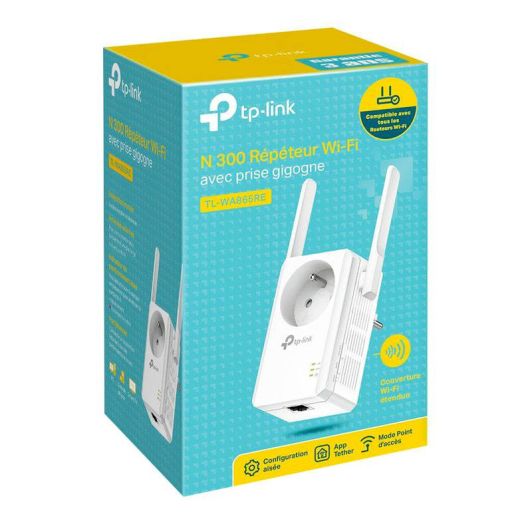 Repetidor TP LINK N300 toma telefónica + antena