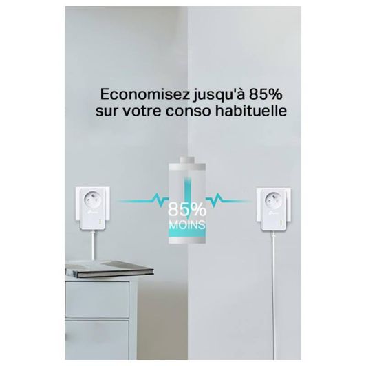 CPL DÚO TP LINK 500 Mbits/seg con toma conservada