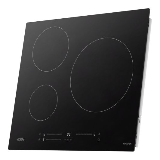 Placa inducción 3 zonas, 8100w, control táctil slider, VALBERG IH 3 TB DAS343C