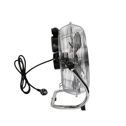 Ventilador de Suelo Industrial VALBERG 40W 30 cm de Diámetro 3 Velocidades Inclinación Ajustable Cromado