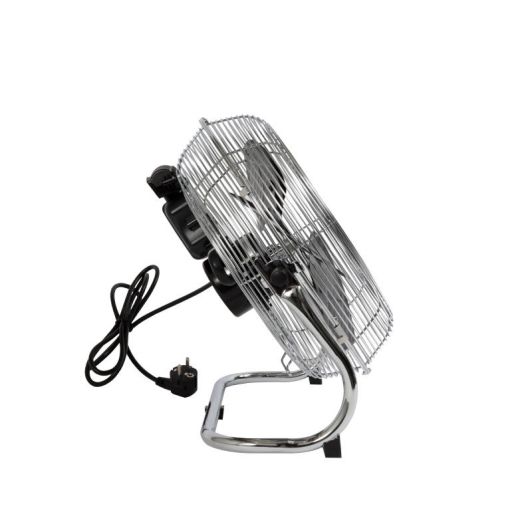 Ventilador de Suelo Industrial VALBERG 40W 30 cm de Diámetro 3 Velocidades Inclinación Ajustable Cromado