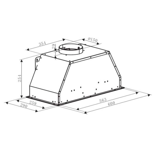 Grupo Filtrante 60cm, 78w, 594m3/h, VALBERG BIH 60 + X 302C